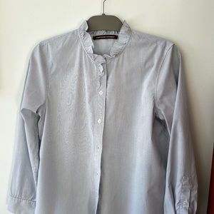 Comptoir des Cottoniers cotton poplin shirt with ruffle, size S (US), 38 (FR)